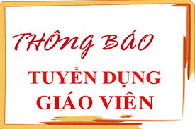 TUYỂN DỤNG GIÁO VIÊN